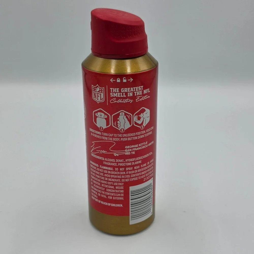 Old Spice NFL George Kittle Collectors Ed Aluminum Free Body Spray 5.1 oz (2 Pk)
